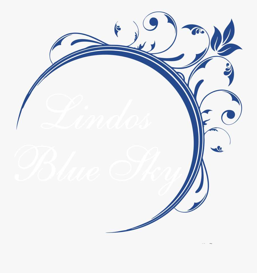 Lindos Blue Sky - Circle Frame, Transparent Clipart