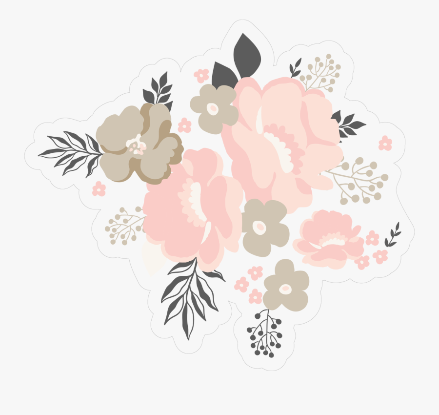Wedding Flower Bundle Print & Cut File - Wedding Flower Print Stencil, Transparent Clipart