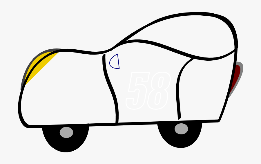 2d Blue Funny Car, Transparent Clipart
