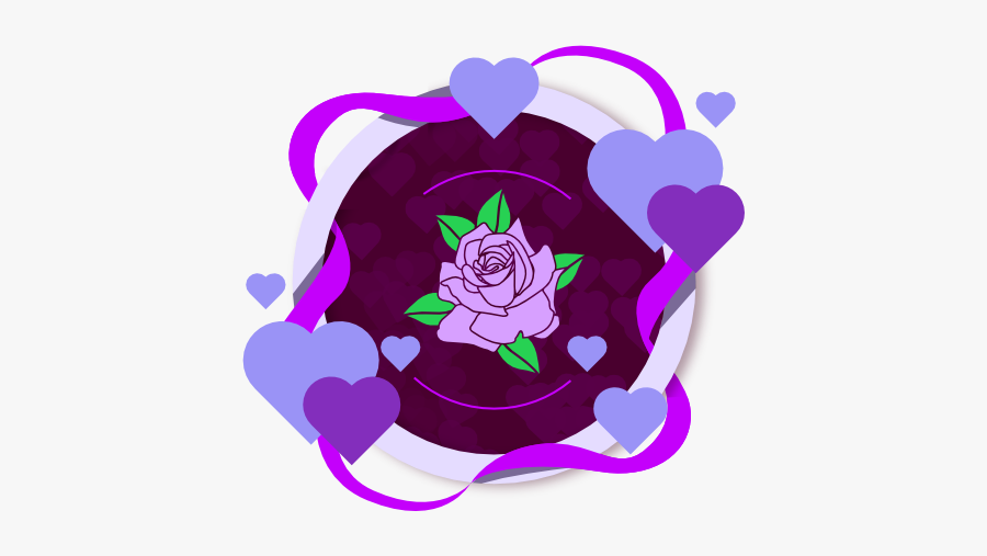 Testimonial - Animated Transparent Purple Roses, Transparent Clipart