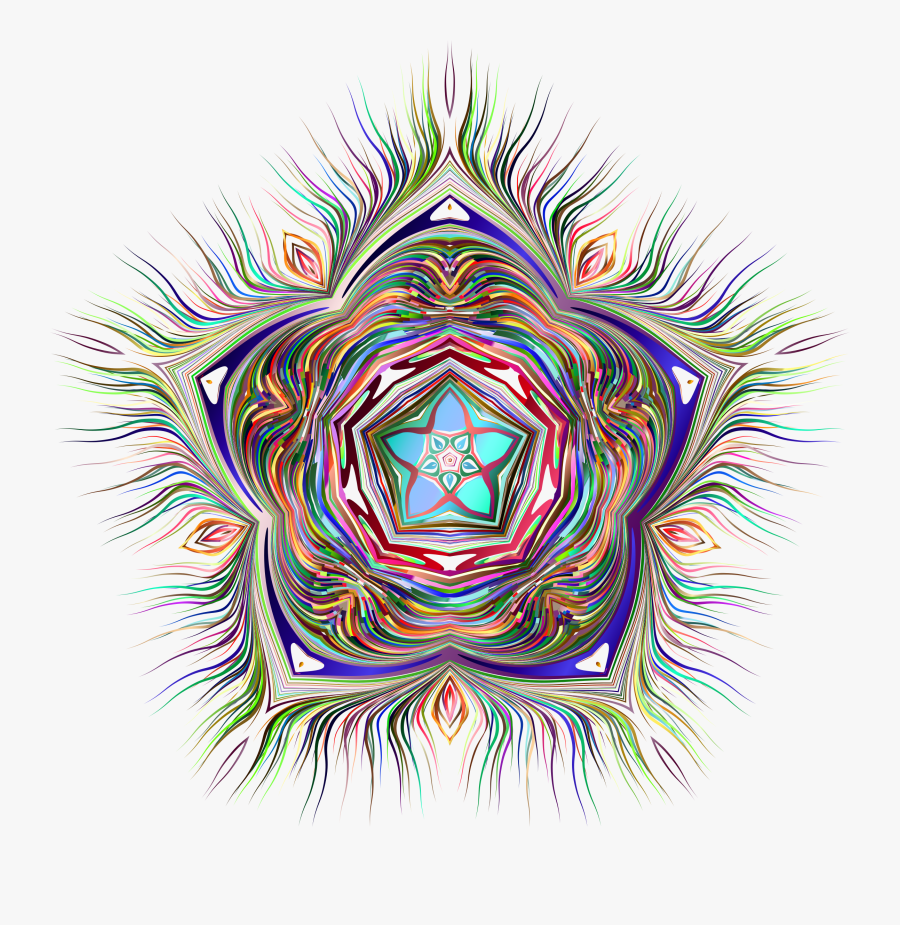 Chromatic Starfish Clip Arts - Fractal Art, Transparent Clipart