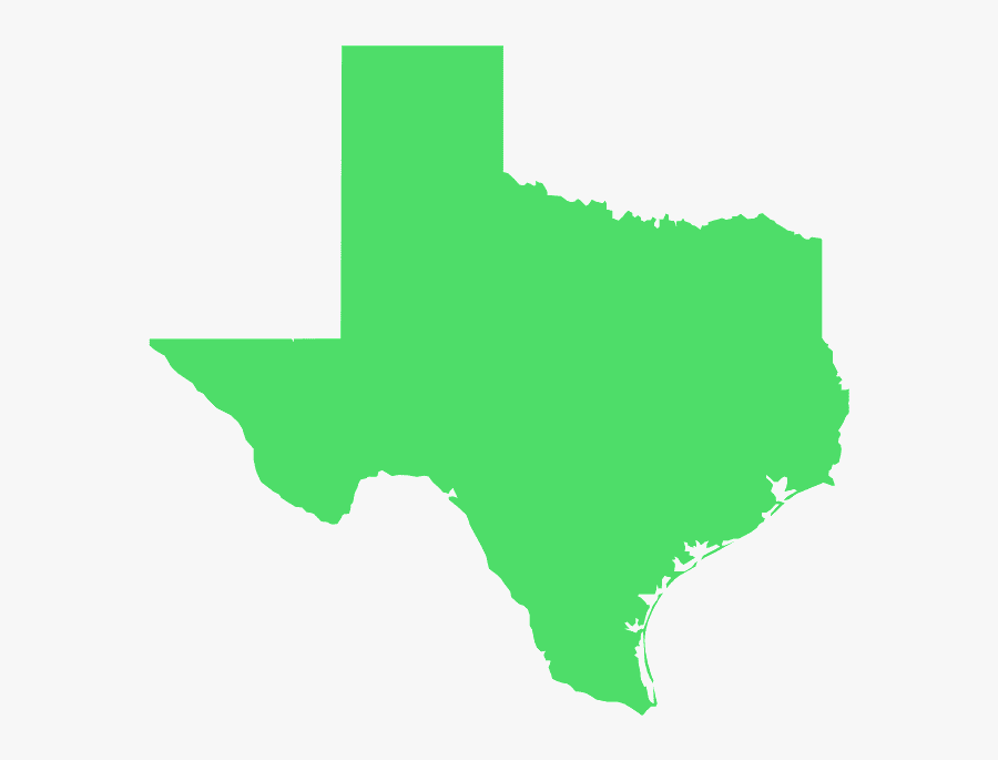 Texas Map Silhouette, Transparent Clipart