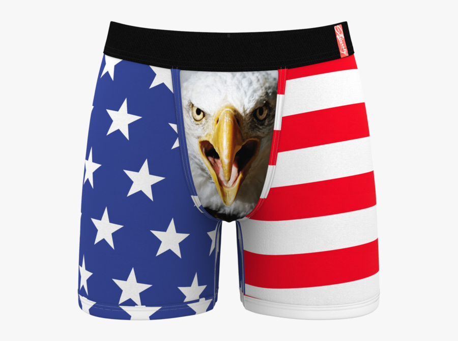 Men"s Eagle Flag Ball Hammock Boxer Briefs - 4th Of July Paper Plate, Transparent Clipart