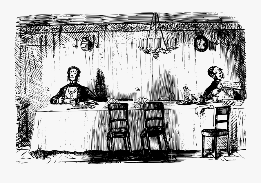 Conflict Between Gentlemen At Breakfast Clip Arts - Illustration, Transparent Clipart