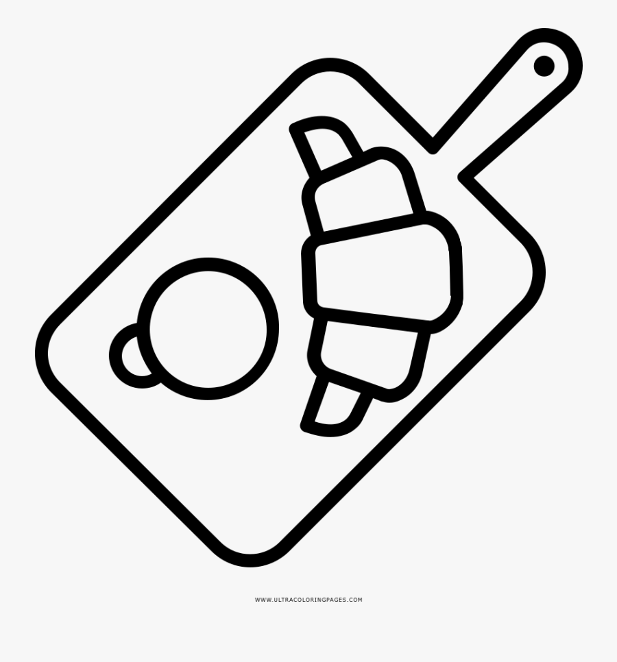 Breakfast Coloring Page - Line Art, Transparent Clipart
