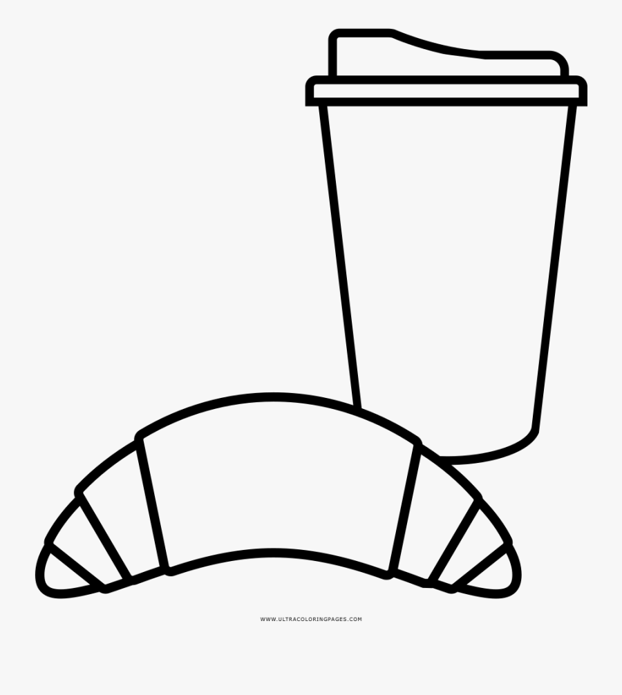 Breakfast Coloring Page - Line Art, Transparent Clipart