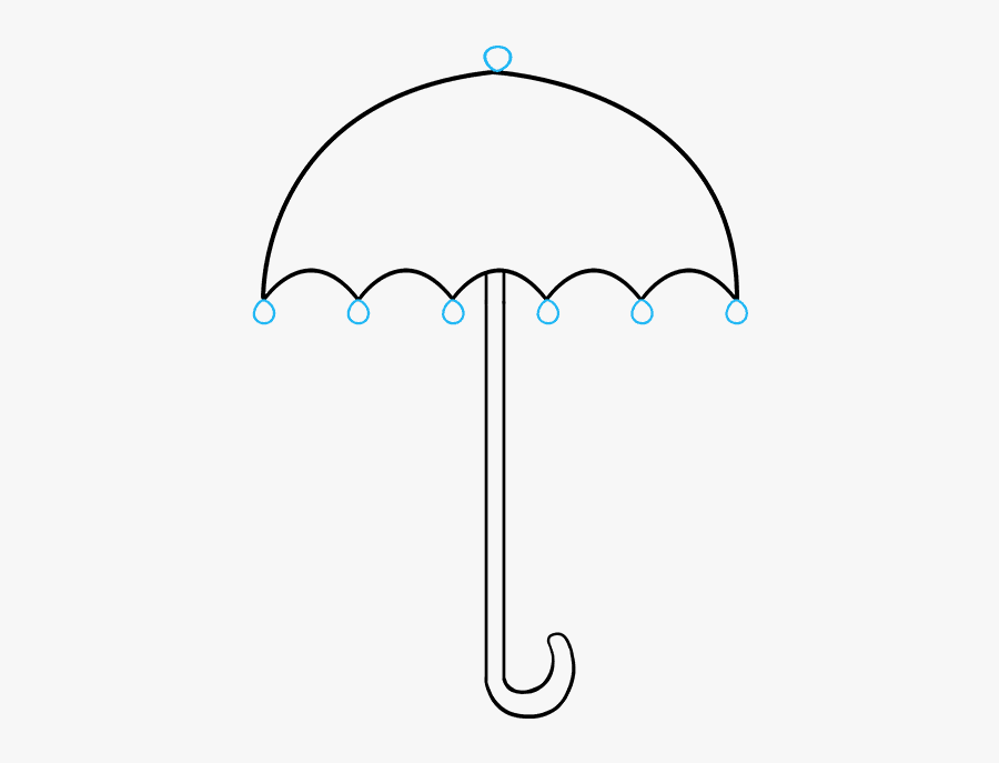 How To Draw Umbrella - Umbrella How To Draw, Transparent Clipart