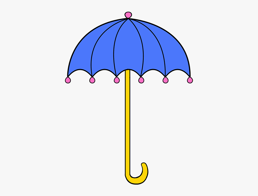 Umbrella Clip Draw - Step By Step Umbrella Drawings, Transparent Clipart