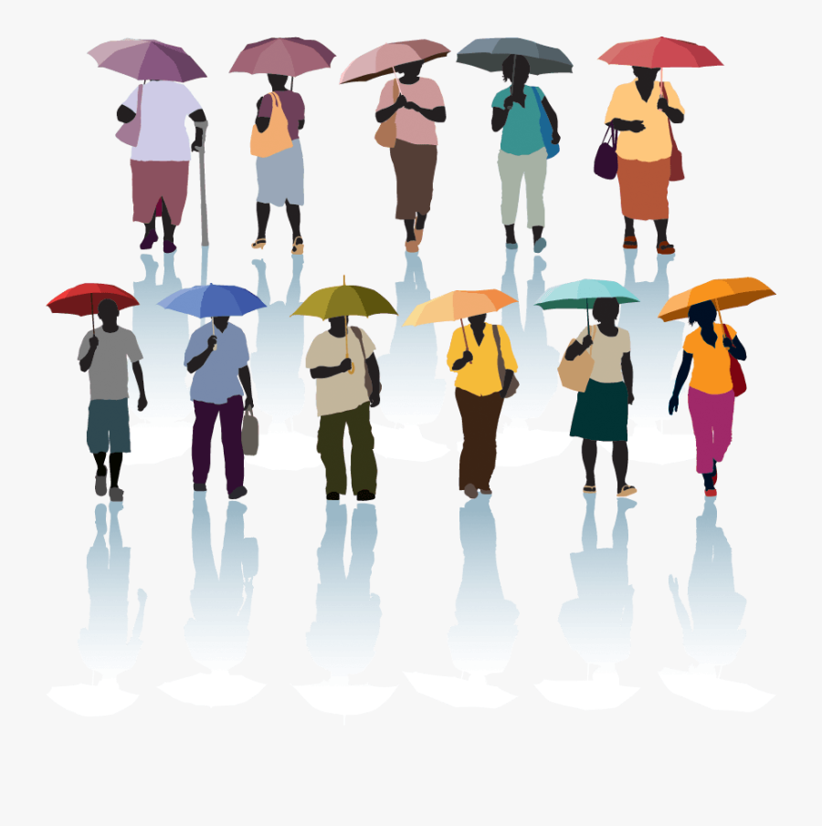 Gente Con Paraguas, Transparent Clipart
