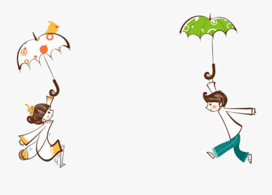 #ftestickers #cartoon #illustration #children #umbrellas - Cartoon, Transparent Clipart