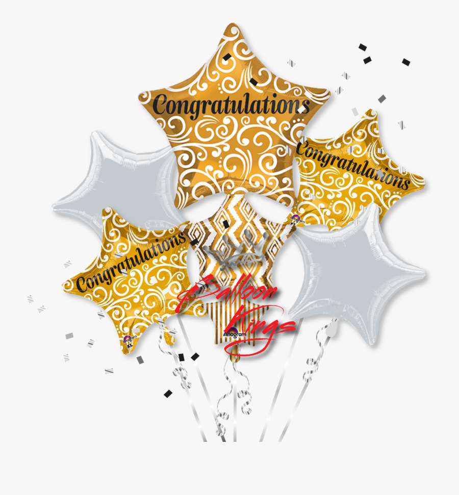 Congratulations Stacked Stars Bouquet - Illustration, Transparent Clipart