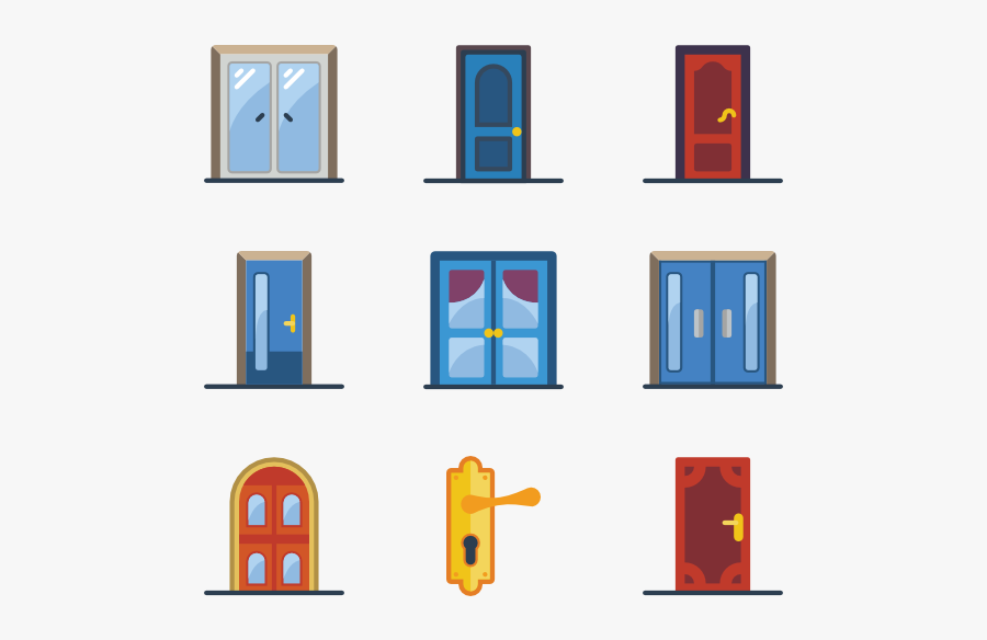 Architectural Doors - Door Icon Colour, Transparent Clipart