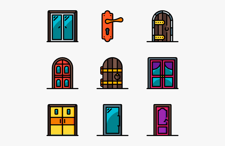 Architectural Doors, Transparent Clipart