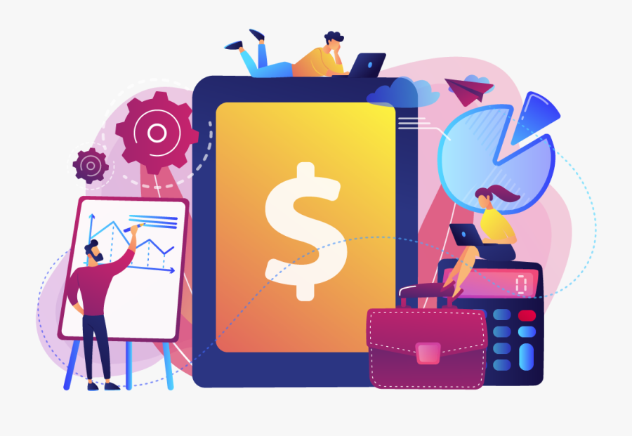 Accountant Illustration Gradient Inspiration, Transparent Clipart