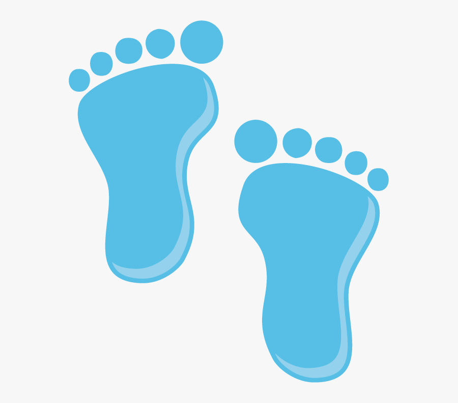 Infant Scalable Vector Graphics Footprint Clip Art - Baby Blue Footprints Png, Transparent Clipart