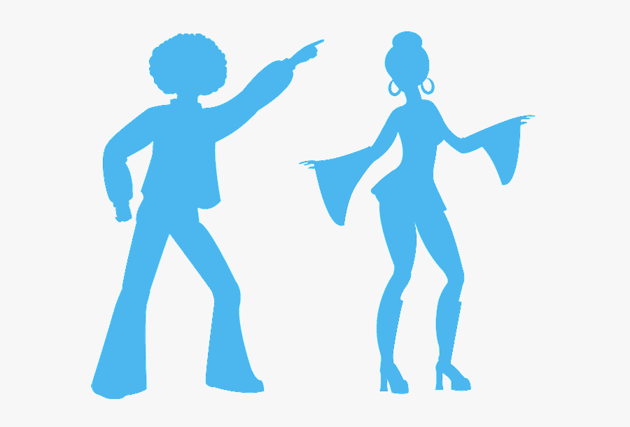 Baile Disco Silueta, Transparent Clipart