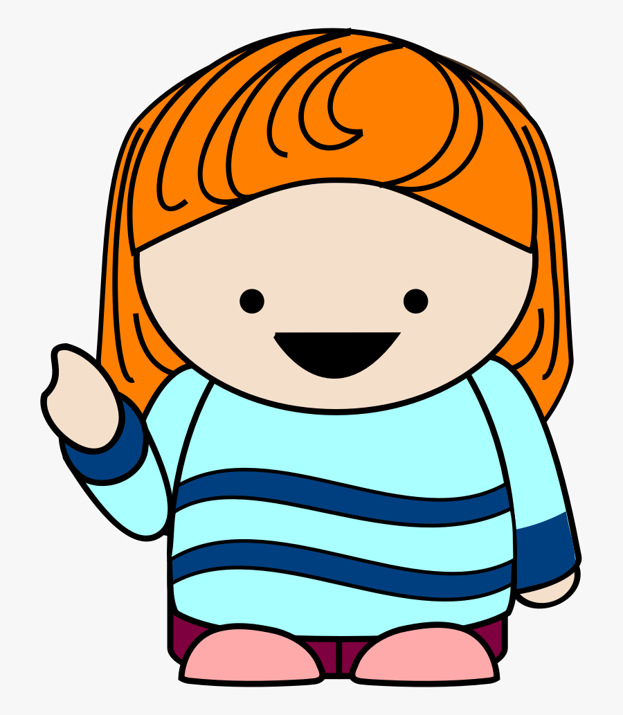 Girl Pointing Clip Arts - Redhead Girl Clipart, Transparent Clipart