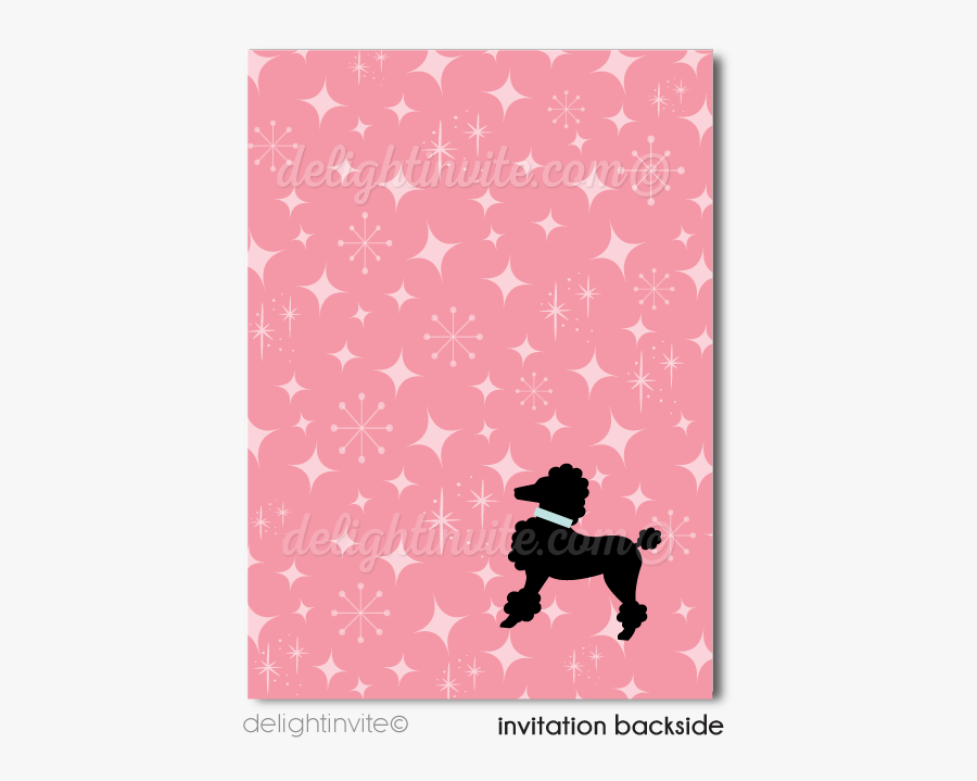 1950"s Birthday Party Poodle Skirt Invitations - Silhouette, Transparent Clipart