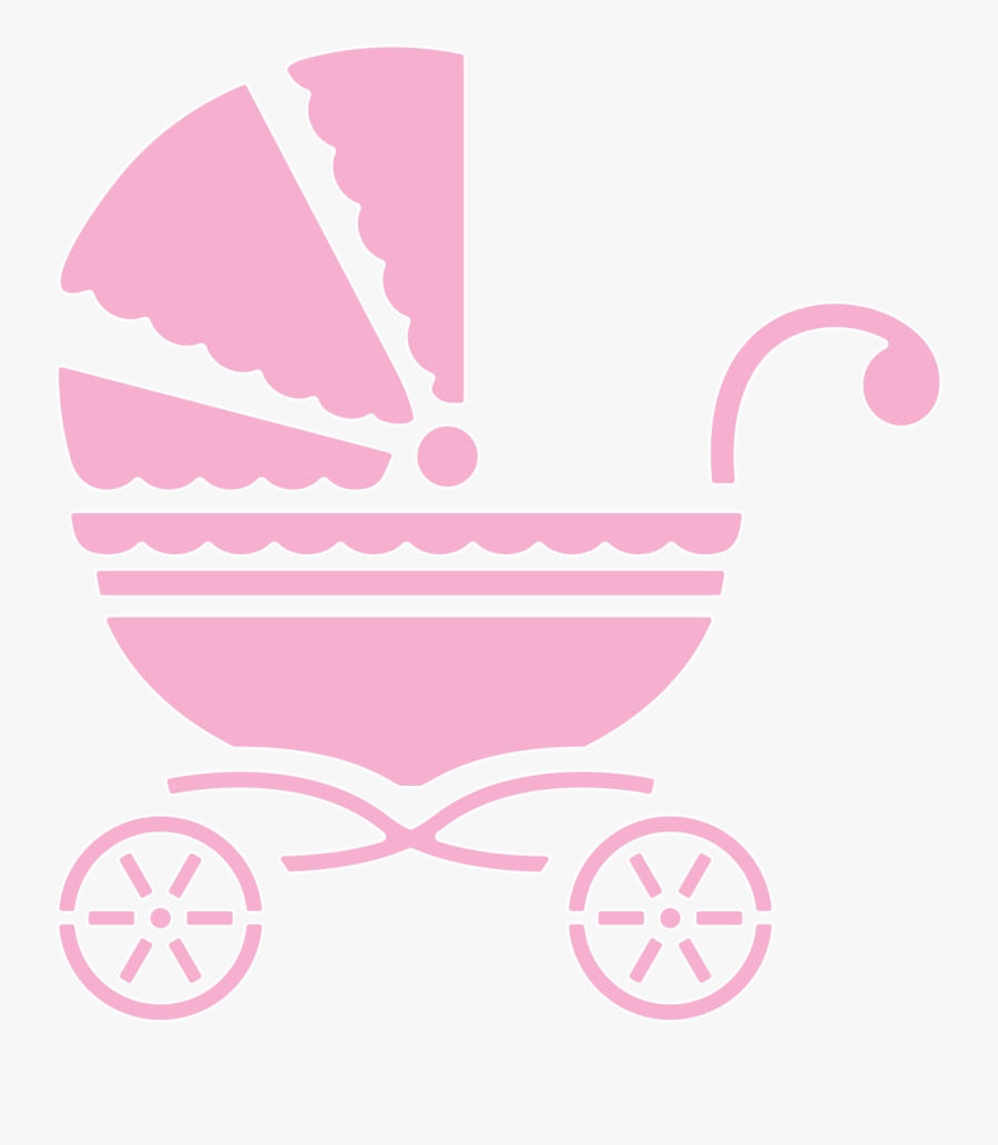 Pink Stroller Clipart, Transparent Clipart