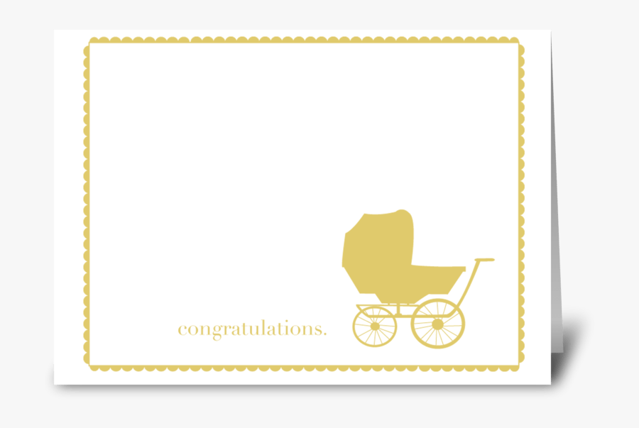 Baby Carriage Congratulations Greeting Card - Carriage, Transparent Clipart