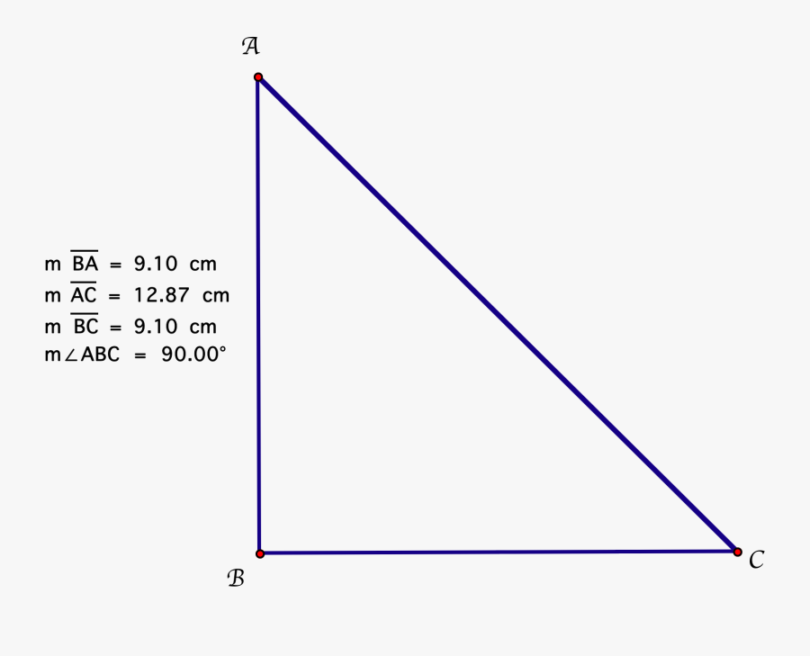 Right Triangle - Right Angled Triangle That Is Not Isosceles, Transparent Clipart