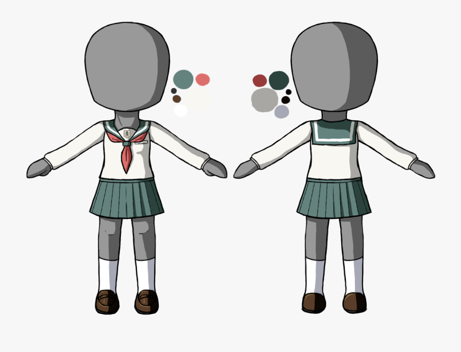 Byakudan Female Uniform - Corpse Party Byakudan Senior High School, Transparent Clipart
