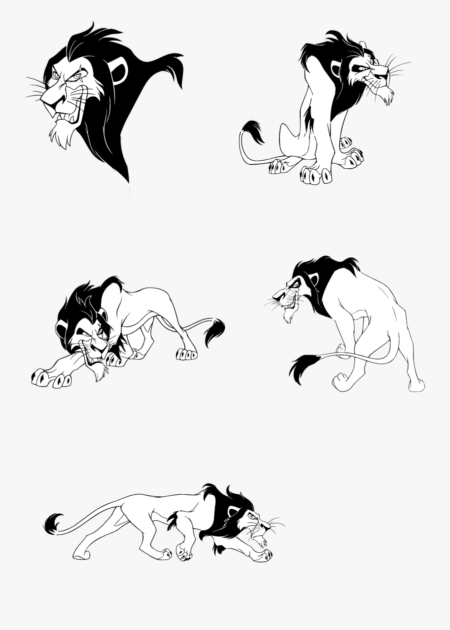 Disney"s Scar Logo Black And White - Scar Lion King, Transparent Clipart
