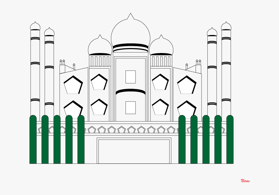 Historical Illustrations Vector Art Taj Mahal Illustration, Transparent Clipart
