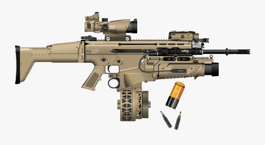 Clip Freeuse 10mm Vector Drum - Scar H Drum Magazine, Transparent Clipart