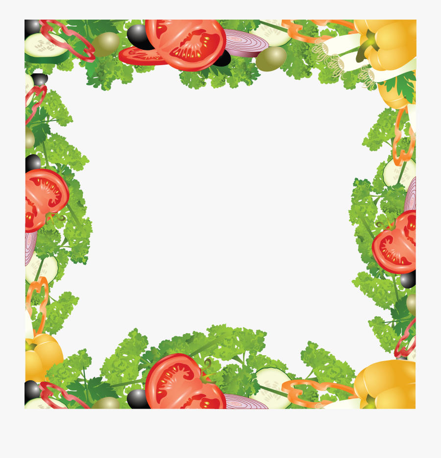 Fruits And Vegetables Border Png, Transparent Clipart