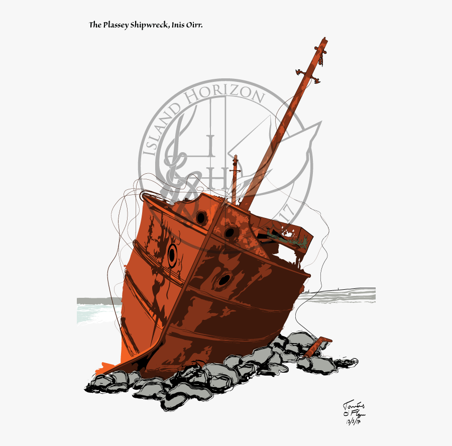 Shipwreck Drawing, Transparent Clipart