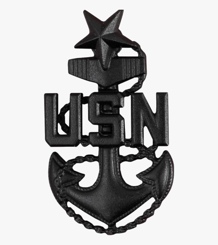 Cap Device Of A United States Navy Senior Chief Petty - Chief Petty Officer, Transparent Clipart