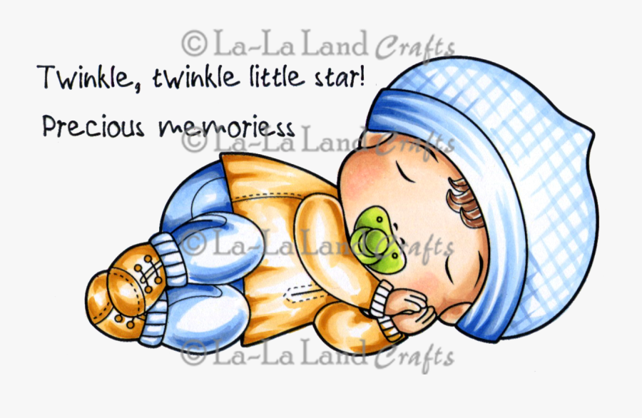 Sleeping Baby Luka Rubber Stamp, Transparent Clipart