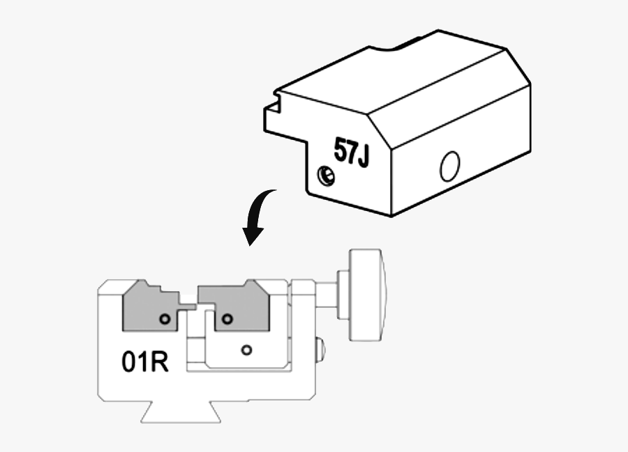 Silca D746467zb Futura 57j Jaw To Suit Volkswagen/skoda - Illustration, Transparent Clipart