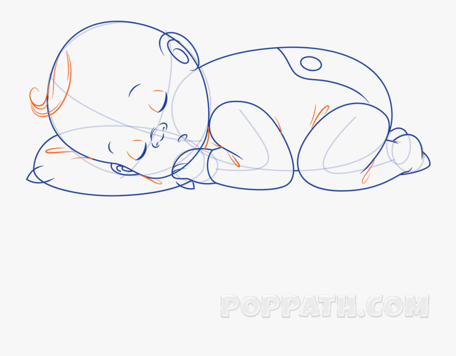 Draw A Sleeping Baby, Transparent Clipart