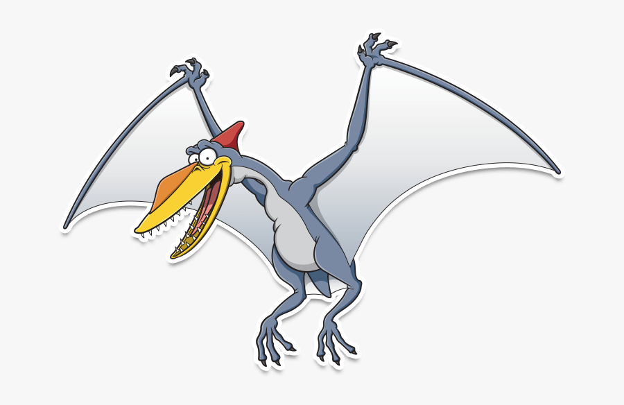 Cartoon Pterosaur - Pterodactyl Cartoon, Transparent Clipart
