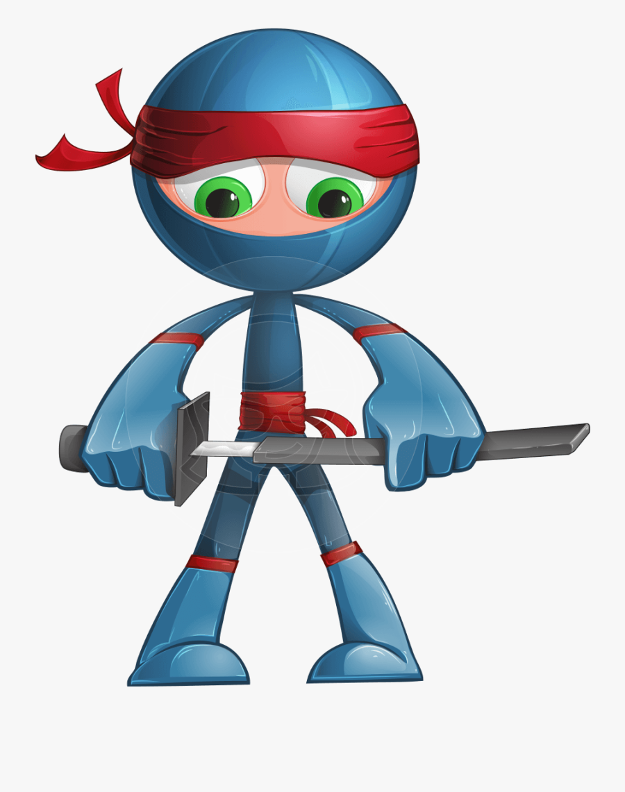 Cool Ninja Cartoon Vector Character Aka Sachi The Flexible, Transparent Clipart