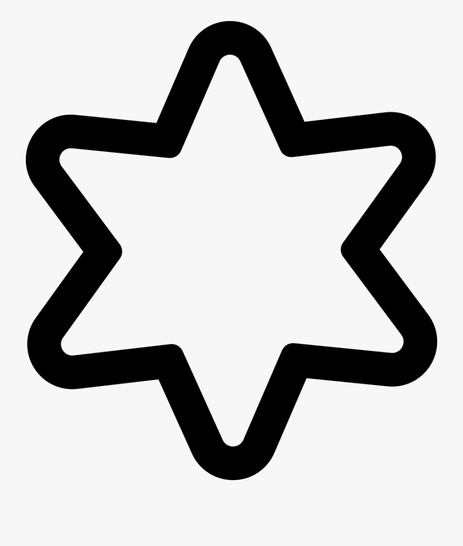Star Of Six Points Outline - 6 Point Star Outline, Transparent Clipart