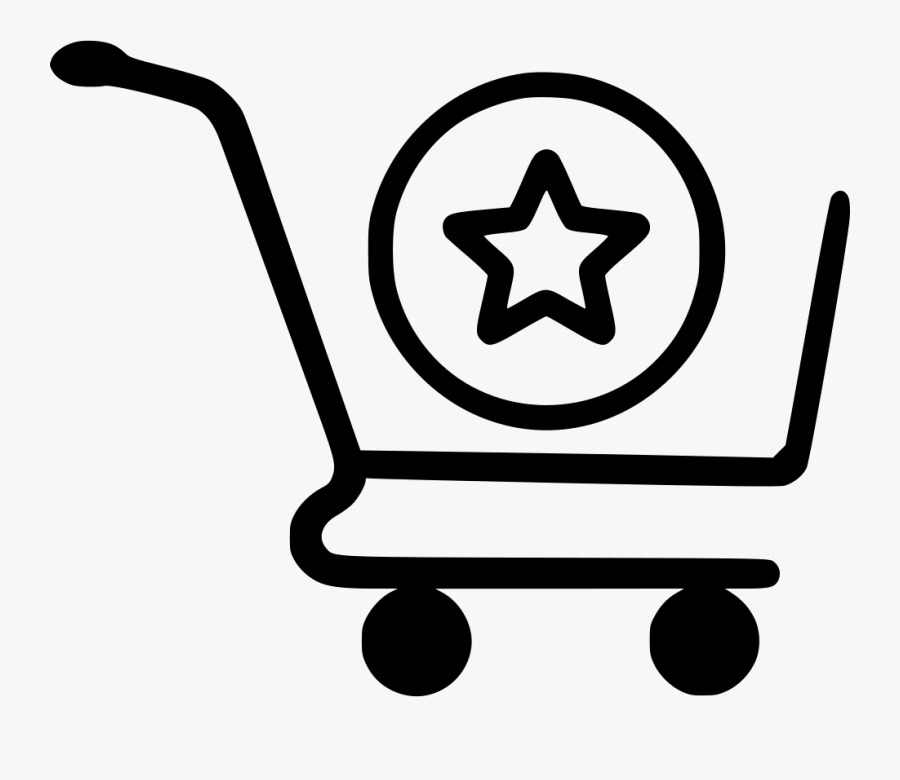 Star Outline - Shopping Cart, Transparent Clipart