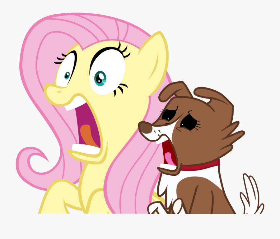 Scared Clipart Shock - Rainbow Dash And Fluttershy Shocked, Transparent Clipart