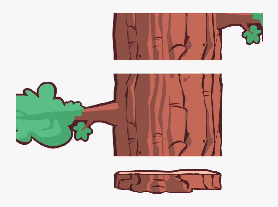 Dam It Beaver Tree Pattern Repeatable Log Wood Trim - Illustration, Transparent Clipart