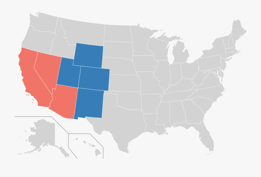 Clip Art Colorado River Compact Wikipedia - Blank Us Map With Territories, Transparent Clipart