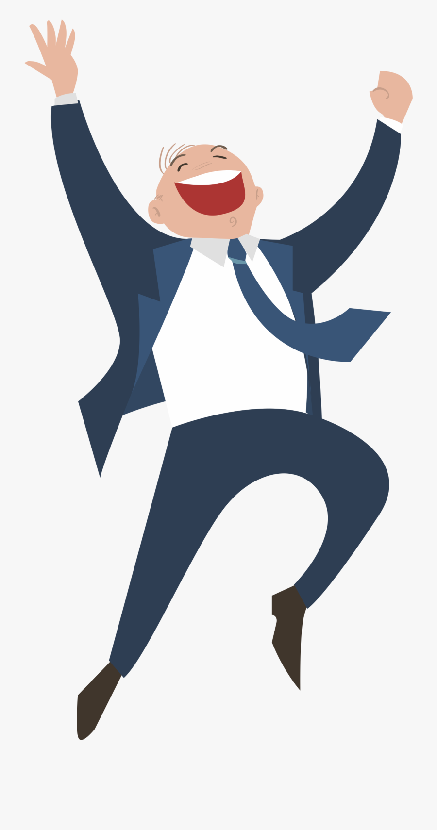 Illustration Laughing Man Transprent - Vector Happy Man Png, Transparent Clipart