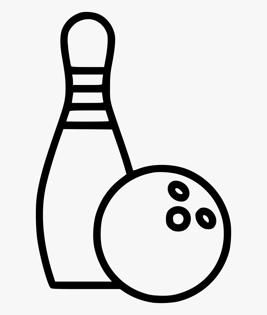 Bowling - Line Art, Transparent Clipart