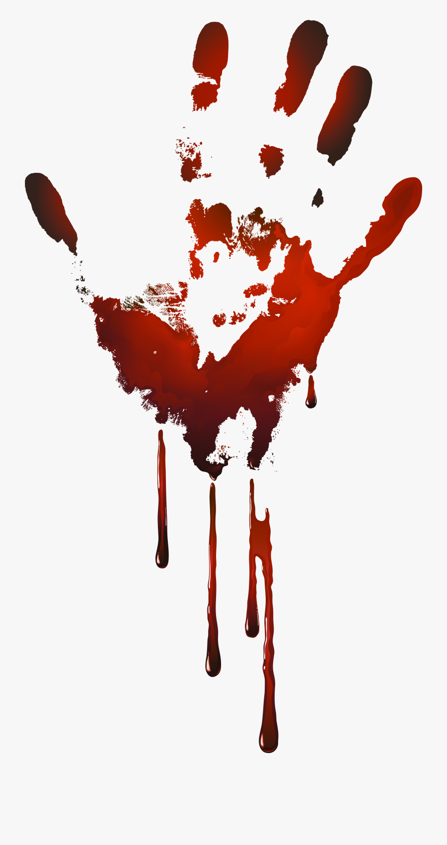 Bloody Handprint Png Clip Art Image - Bloody Handprint Transparent Background, Transparent Clipart