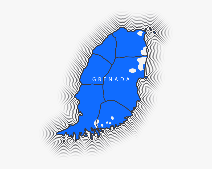 Caneco, Grenada, Caribbean, Propogate, Cultivate, Farm, - Map, Transparent Clipart