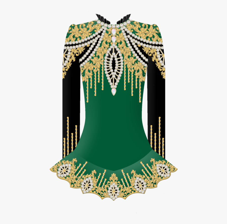 Irish Dance Dress Shauna Shiels Platinum - Illustration, Transparent Clipart