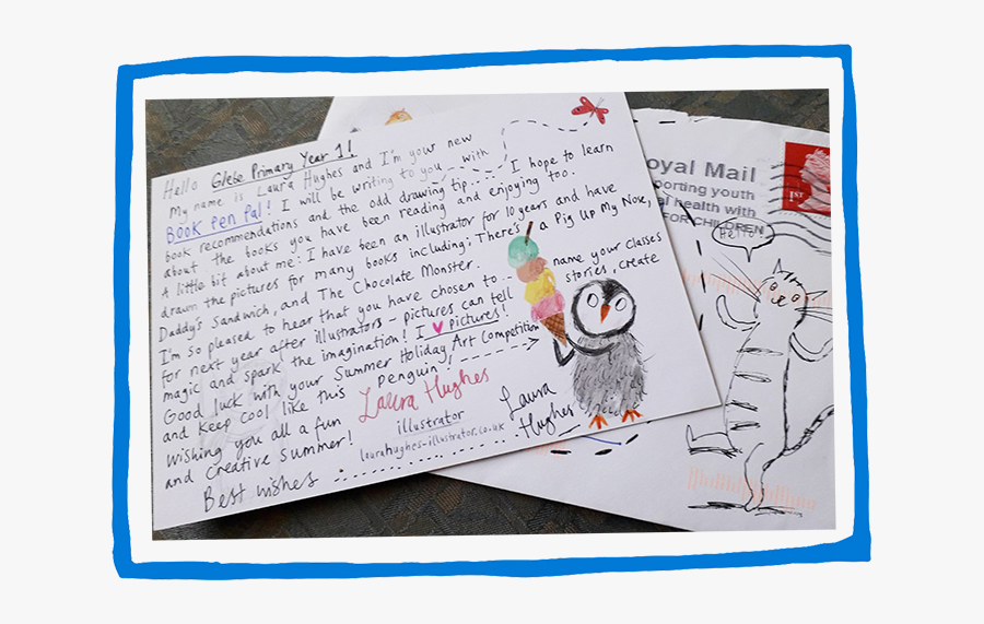 Photo Of Laura Hughes"s Postcard With A Drawing Of - Cartoon, Transparent Clipart