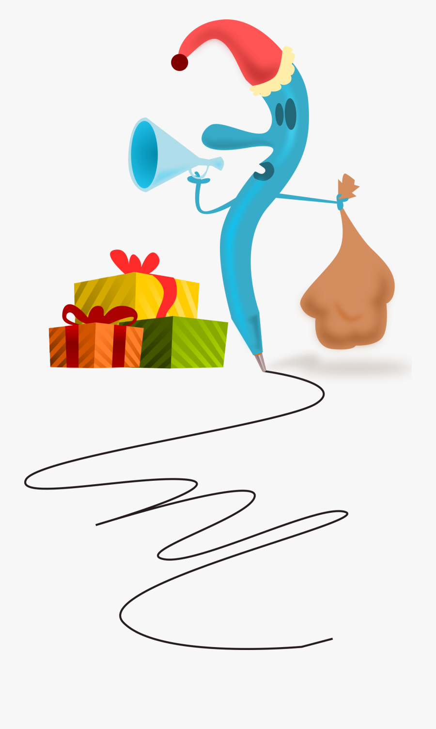 Santa Pen Clip Arts - Christmas Day, Transparent Clipart