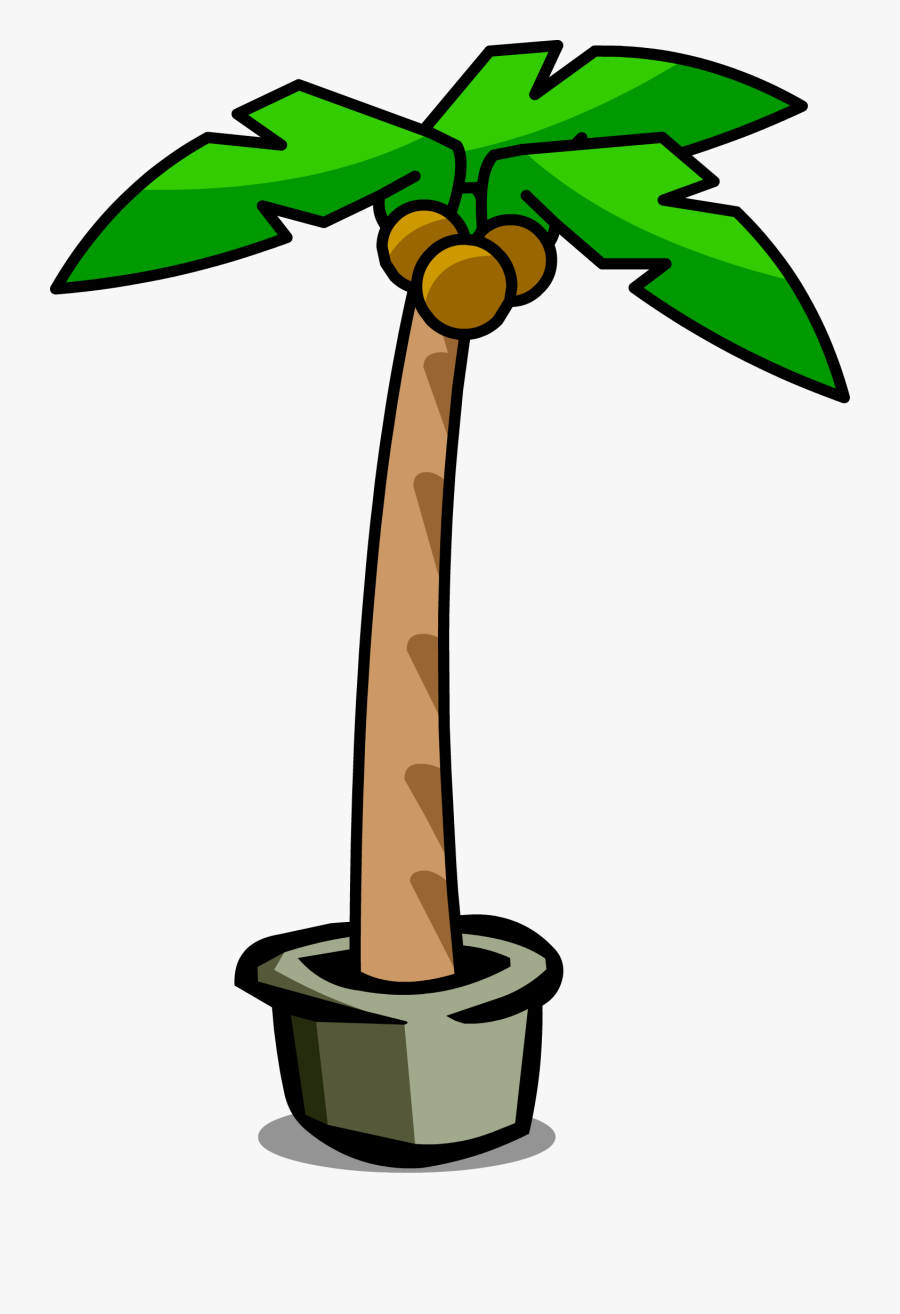 Palm Tree Sprite - Club Penguin Palm Tree, Transparent Clipart